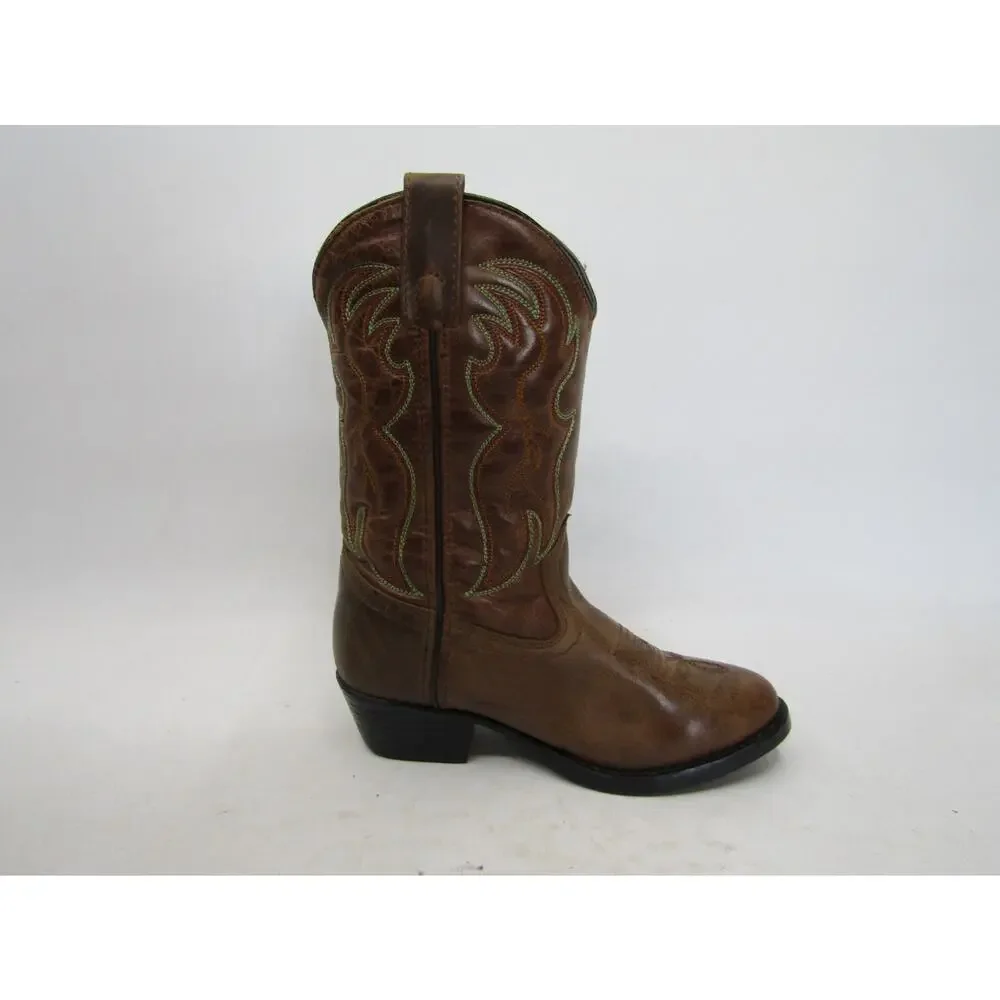 Smoky Mountain Little Kids Youth Sz 13.5 Brown Leather Western Cowboy Boots